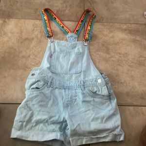 Levi’s denim overalls.
